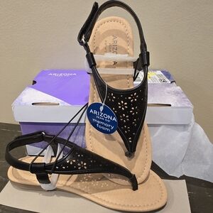 Little Kids Black Strap Sandals Arizona Size 3 (kids)